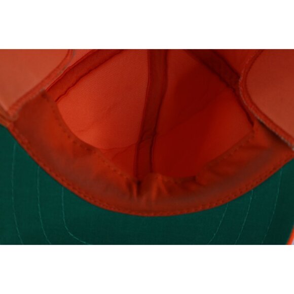 Vintage 90s Streetwear Distressed Blank Foam Ear Flap Fitted Hat Blaze Orange 7 - Picture 11 of 11